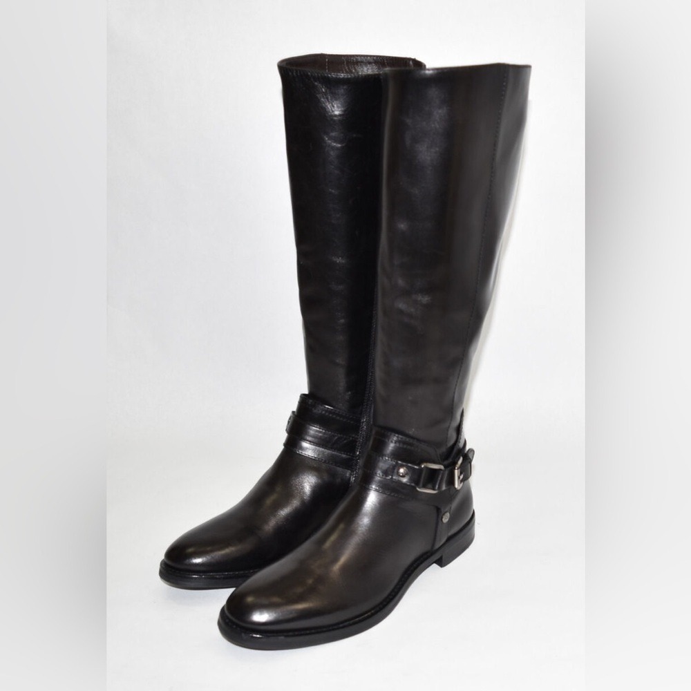 NWOB AGL Attilio Guisti Leombruni Black Leather Riding Boot in Black - Size 37 - Picture 12 of 14